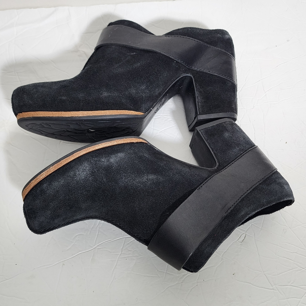 Kork-Ease Womens Shanaya Black Mules Size 10M Suede Shoes Closed Toe - Picture 7 of 9